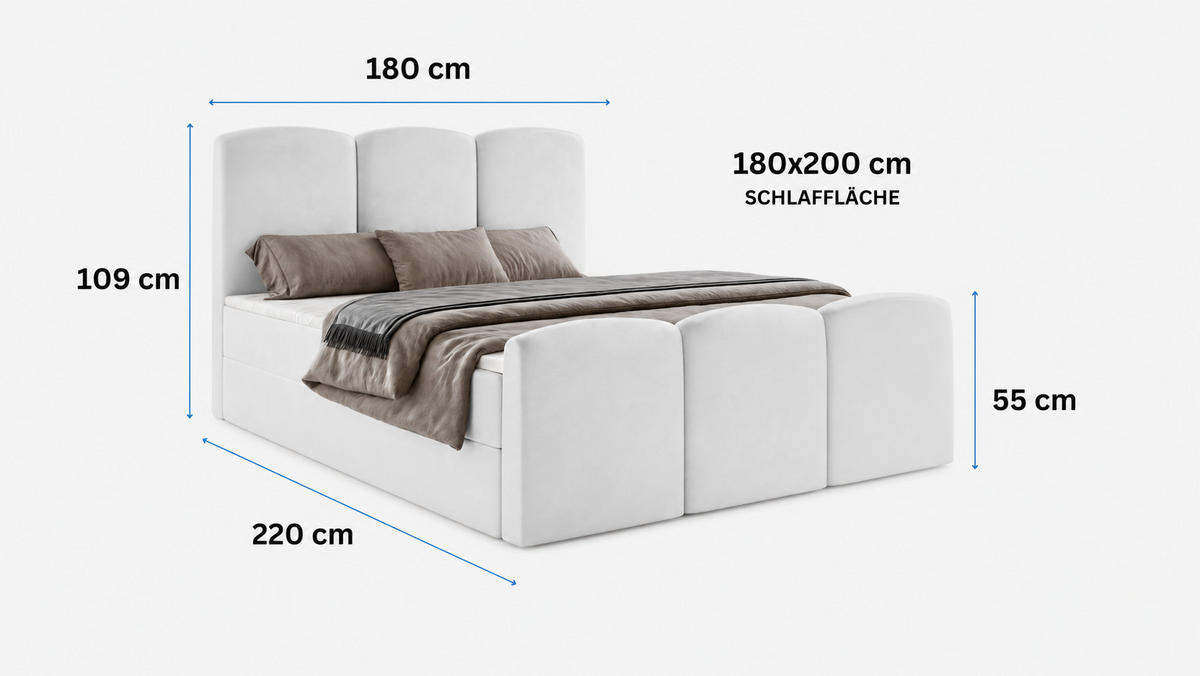 BOXBETT SAVIO 180x200 cm mit Bettkasten, Bonell-Matratze H3 und Topper – Samt Altrosa - Altrosa, Textil (180/200cm) - Luxkor24