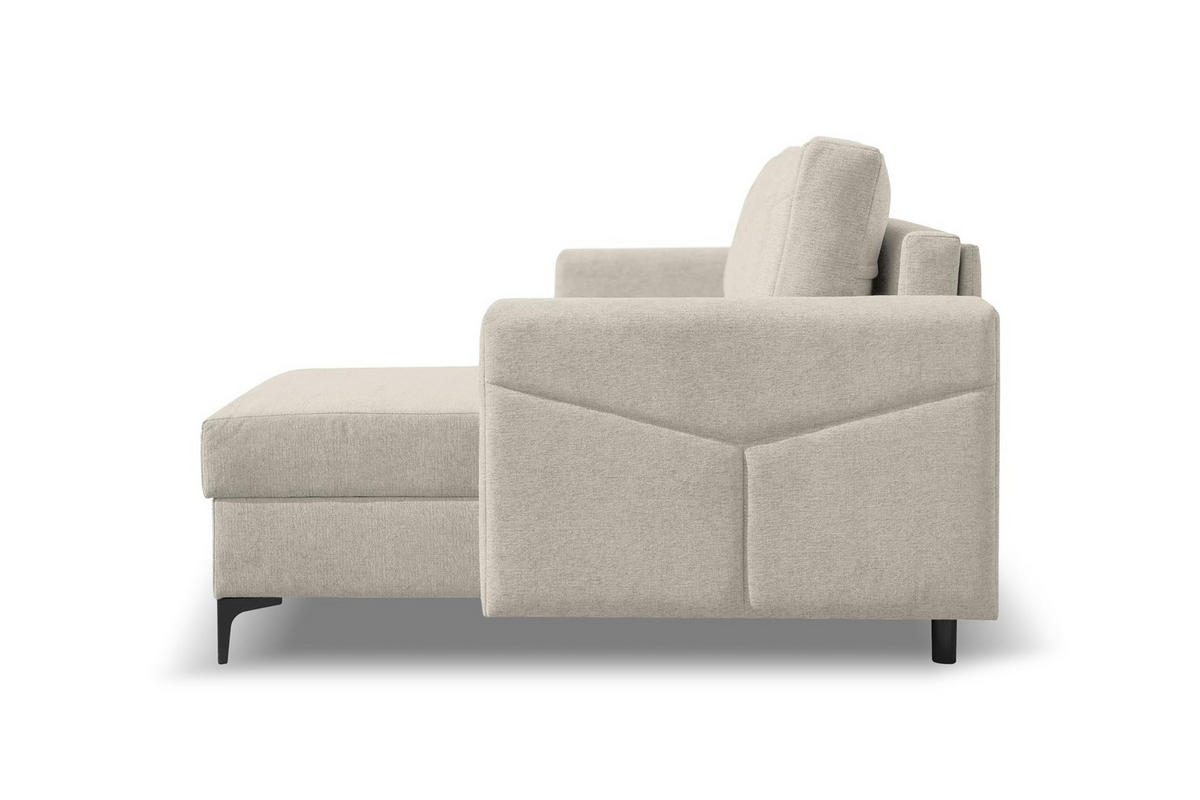 ECKSOFA KAIRO mit Schlaffunktion und Zwei Bettkasten (Beige) - Beige, Textil (230/150cm) - VENASI MÖBEL