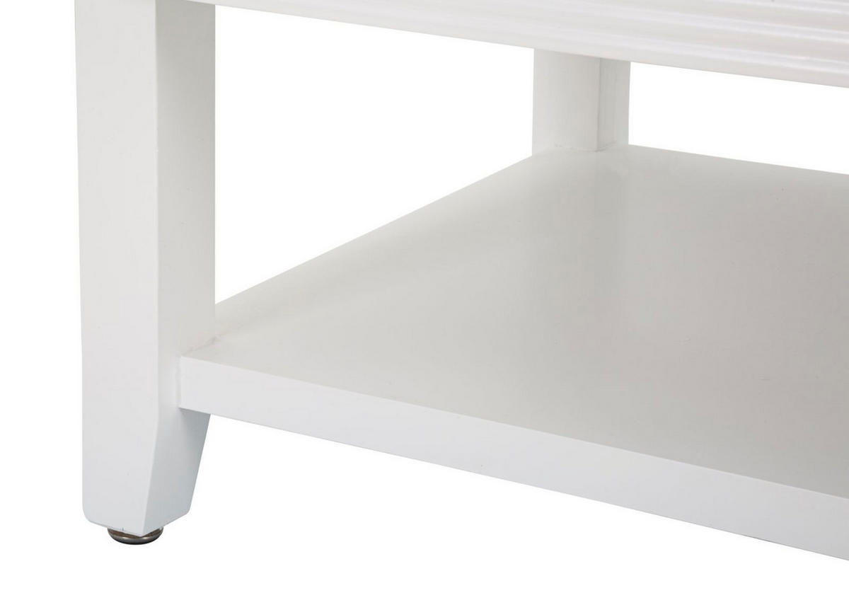 COUCHTISCH Shine, weiß, Tannenholz, MDF und Metall, 90 x 60 x 47 cm - Weiß, Holz/Holzwerkstoff (60/90/47cm) - Mauro Ferretti