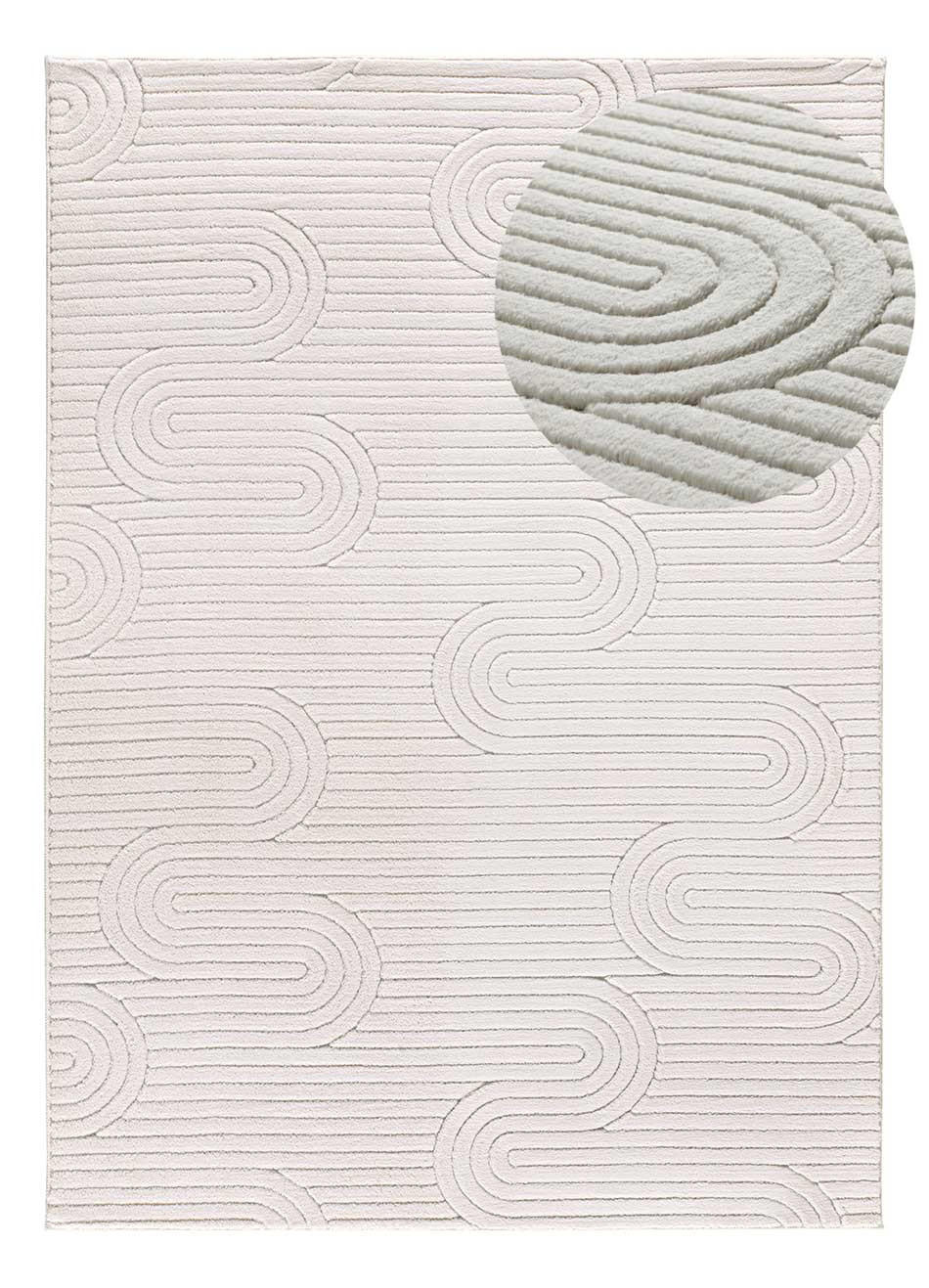 Atticgo Kurzflorteppich Creme 60x110 cm