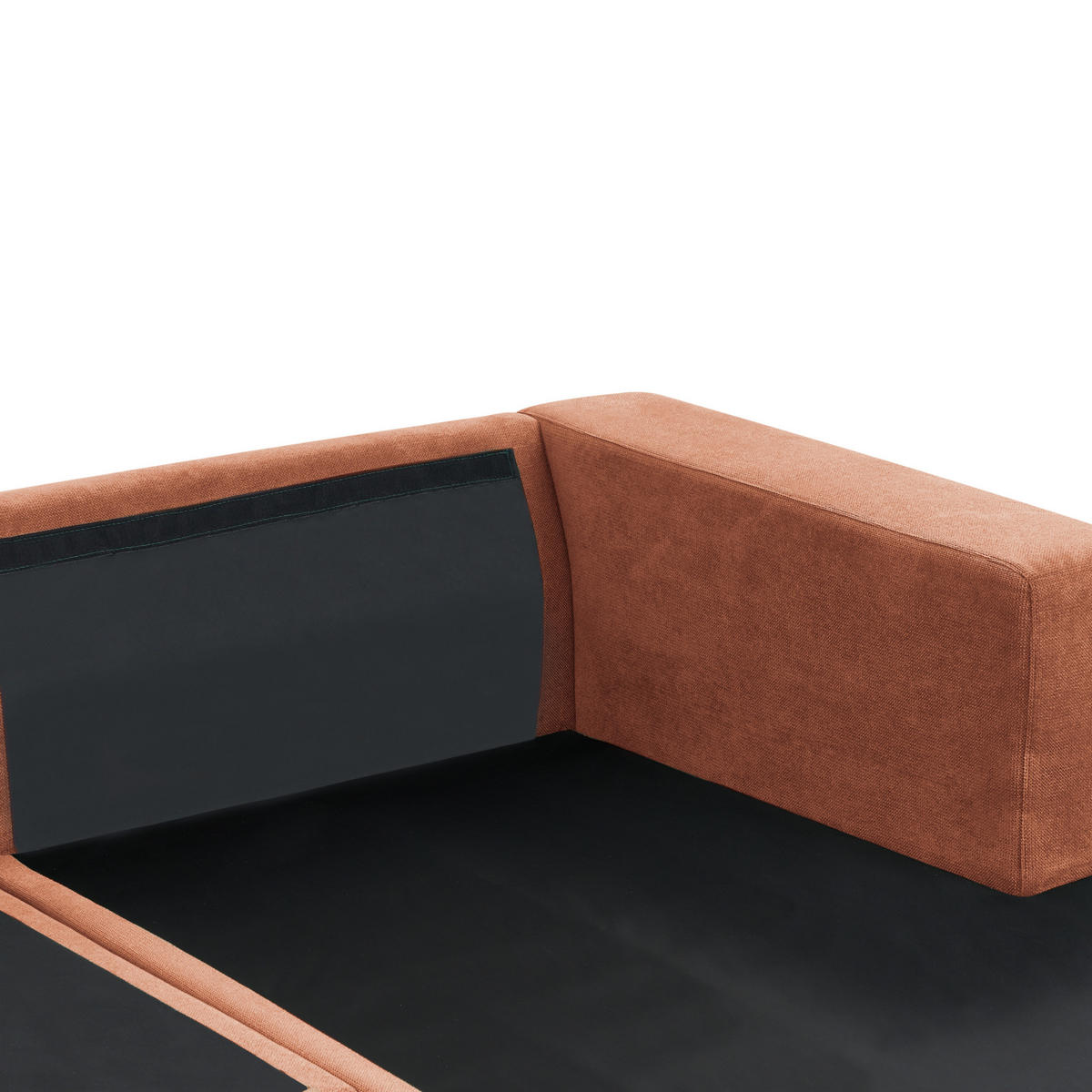 ECKSOFA 3-Sitzer Stoff Hellrot linksseitig Lofoten - Hellrot, Textil (250/190cm) - Beliani