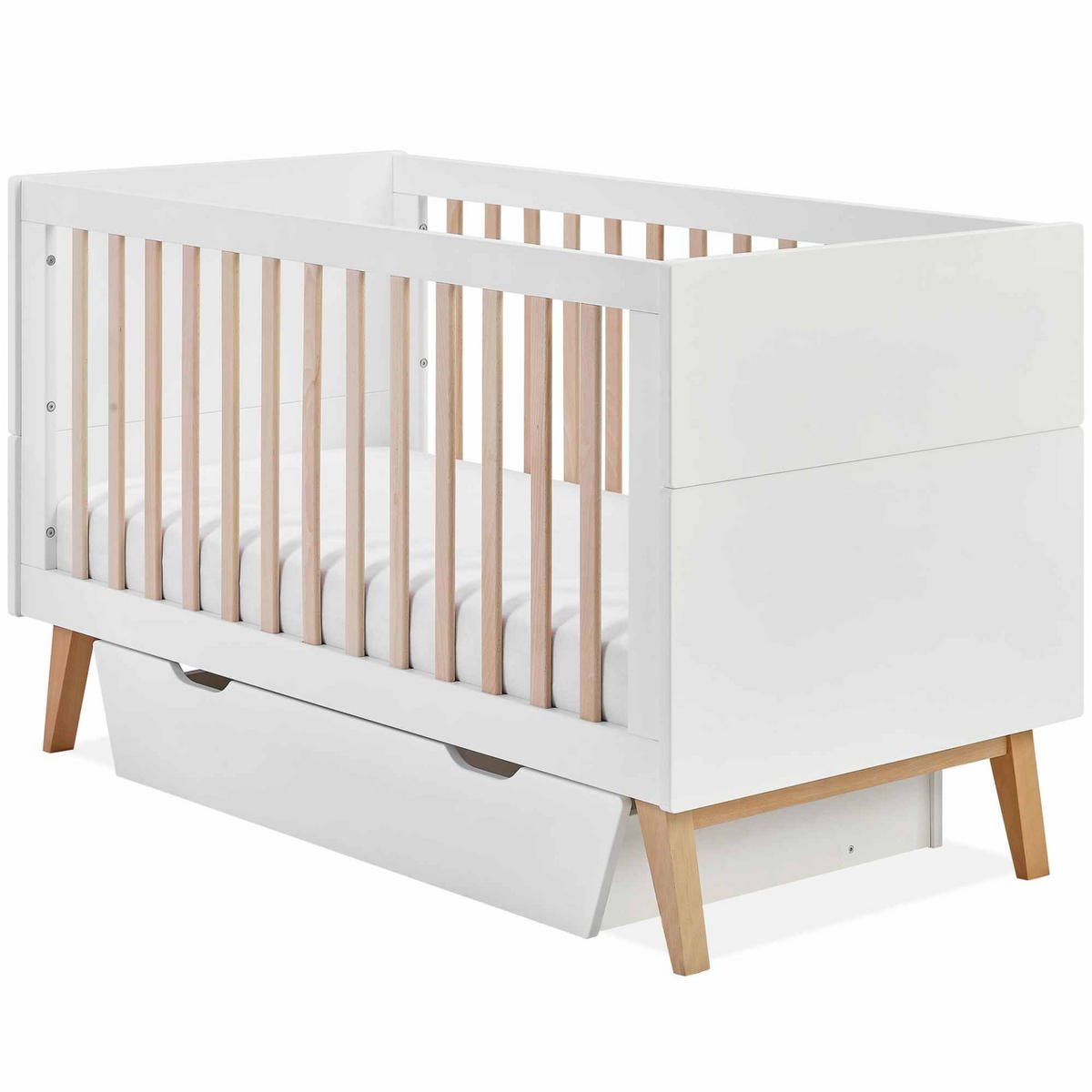 BETTSCHUBKASTEN Dambi - Weiß, Holzwerkstoff (141/21/66cm) - KONSIMO®