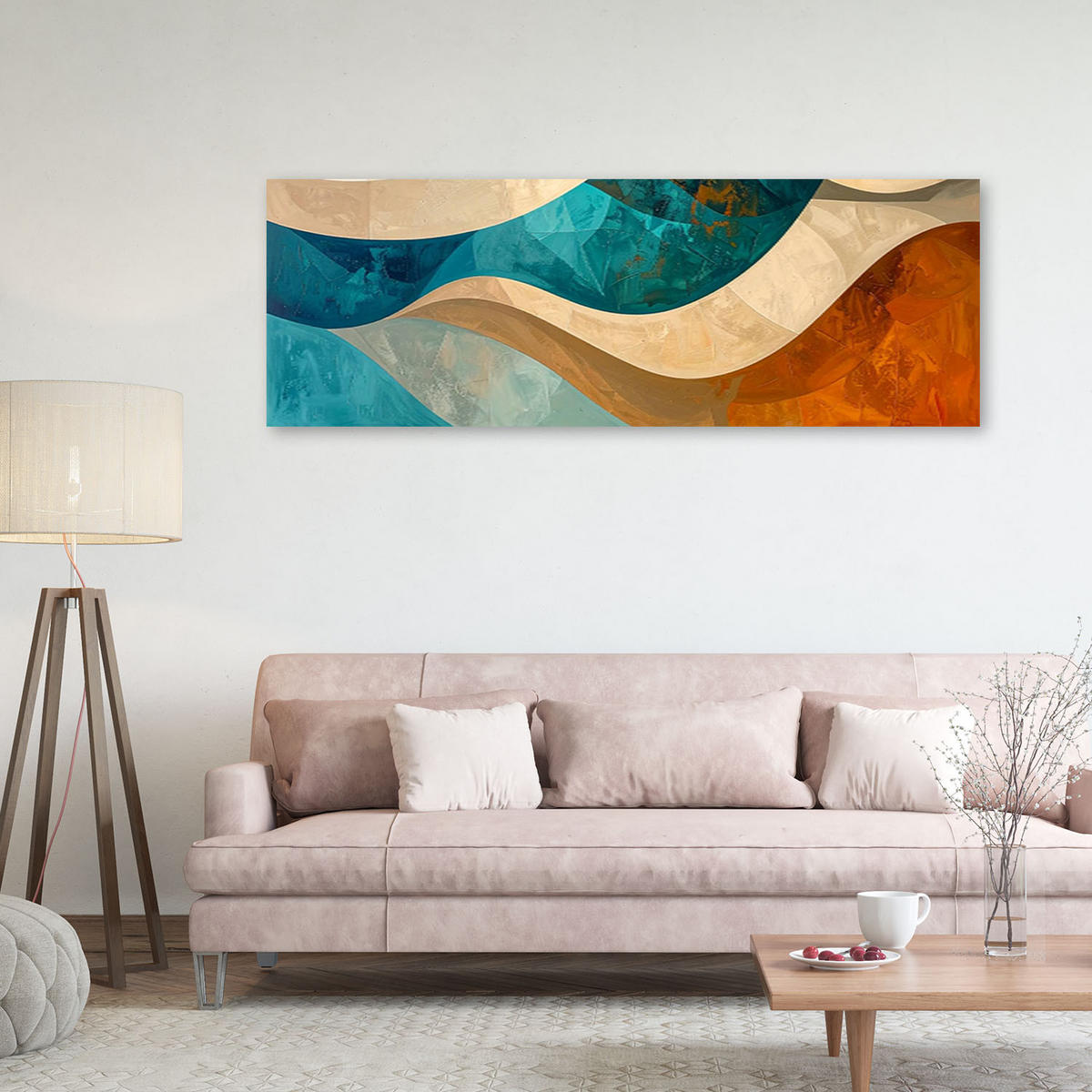 LEINWANDBILD 3D und geometrisch 150x50cm - Multicolor, Textil (150/50cm) - Feeby