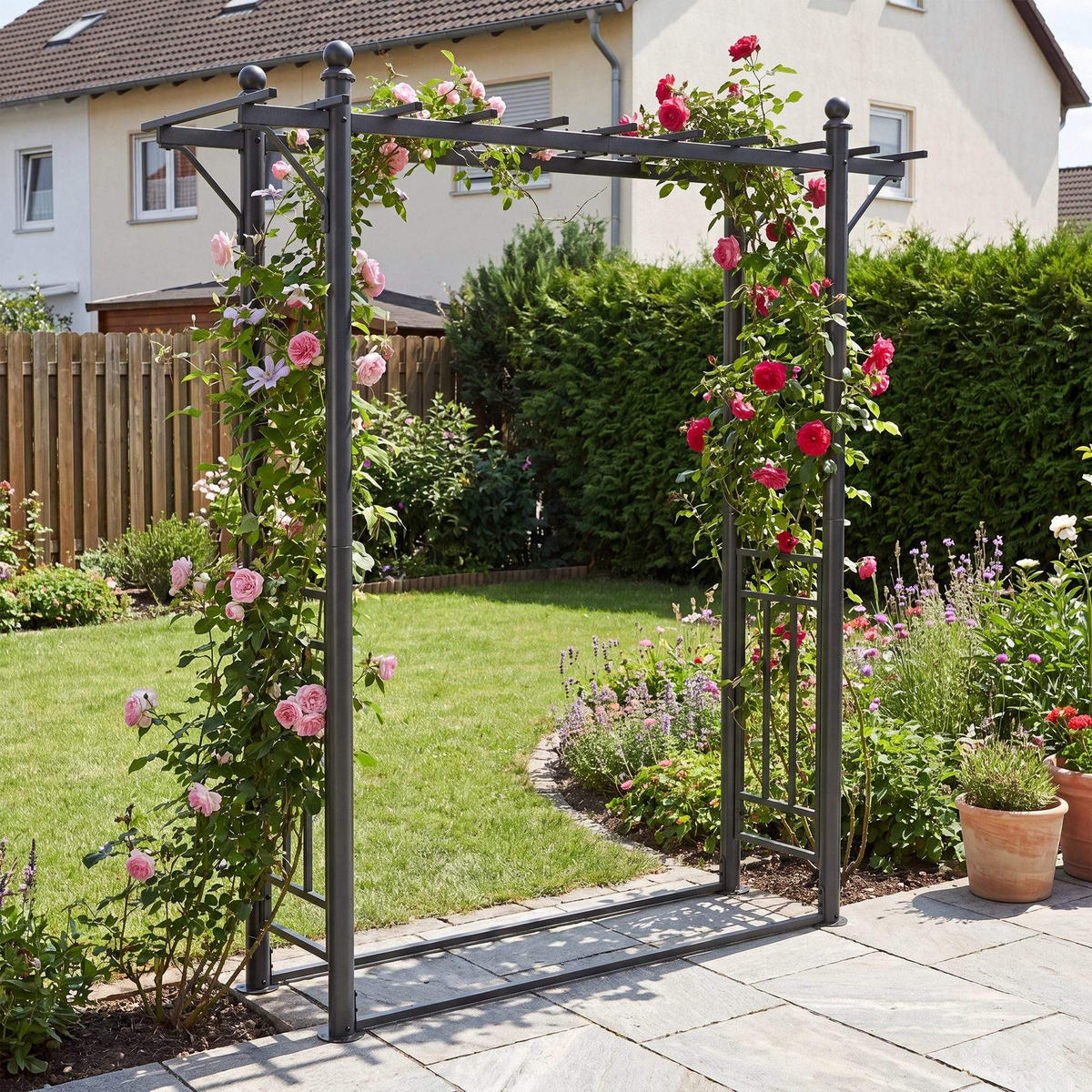 ROSENBOGEN Metall Anthrazit - Anthrazit, Metall (186/221/66cm) - CLP