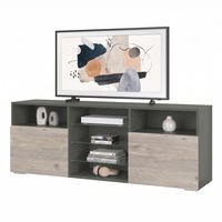 LOWBOARD Granada Front in Eiche Nordic - Silbereichenfarben, Holzwerkstoff (146/54/35cm) - Vladon