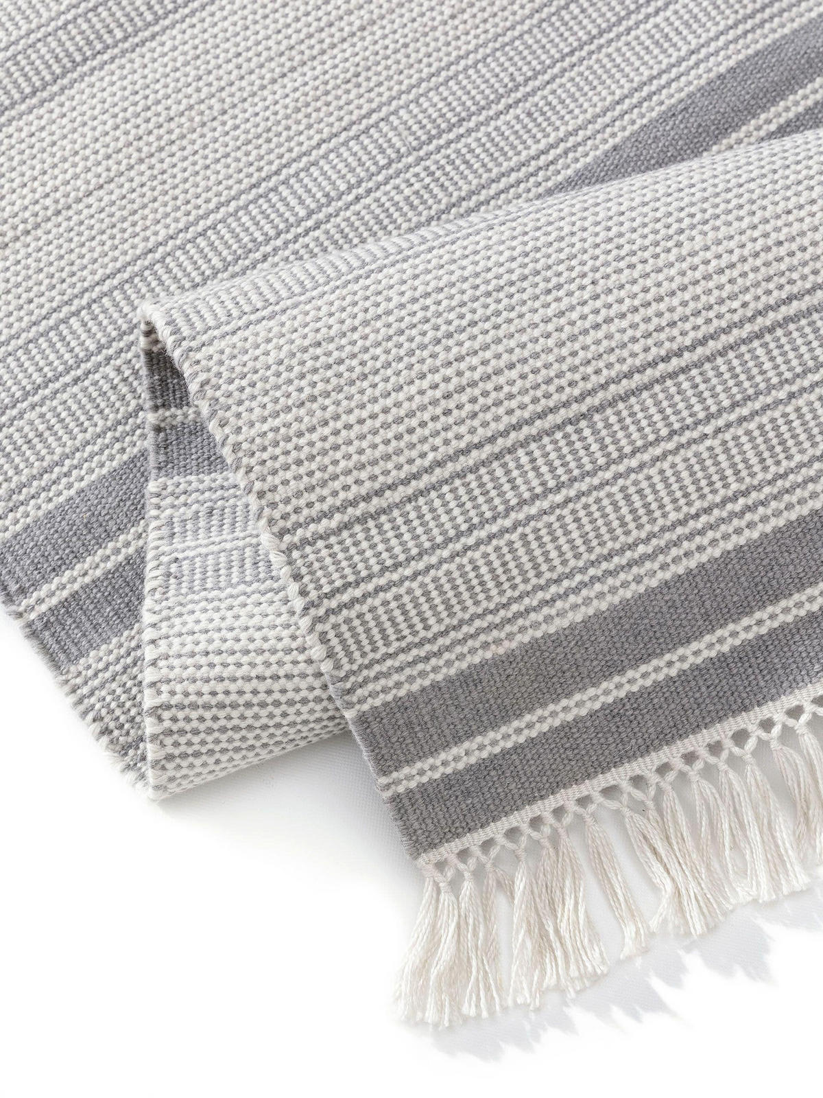 OUTDOOR-TEPPICH Siena handgewebt 250/350 cm - Grau, Kunststoff (250/350cm) - benuta Nest