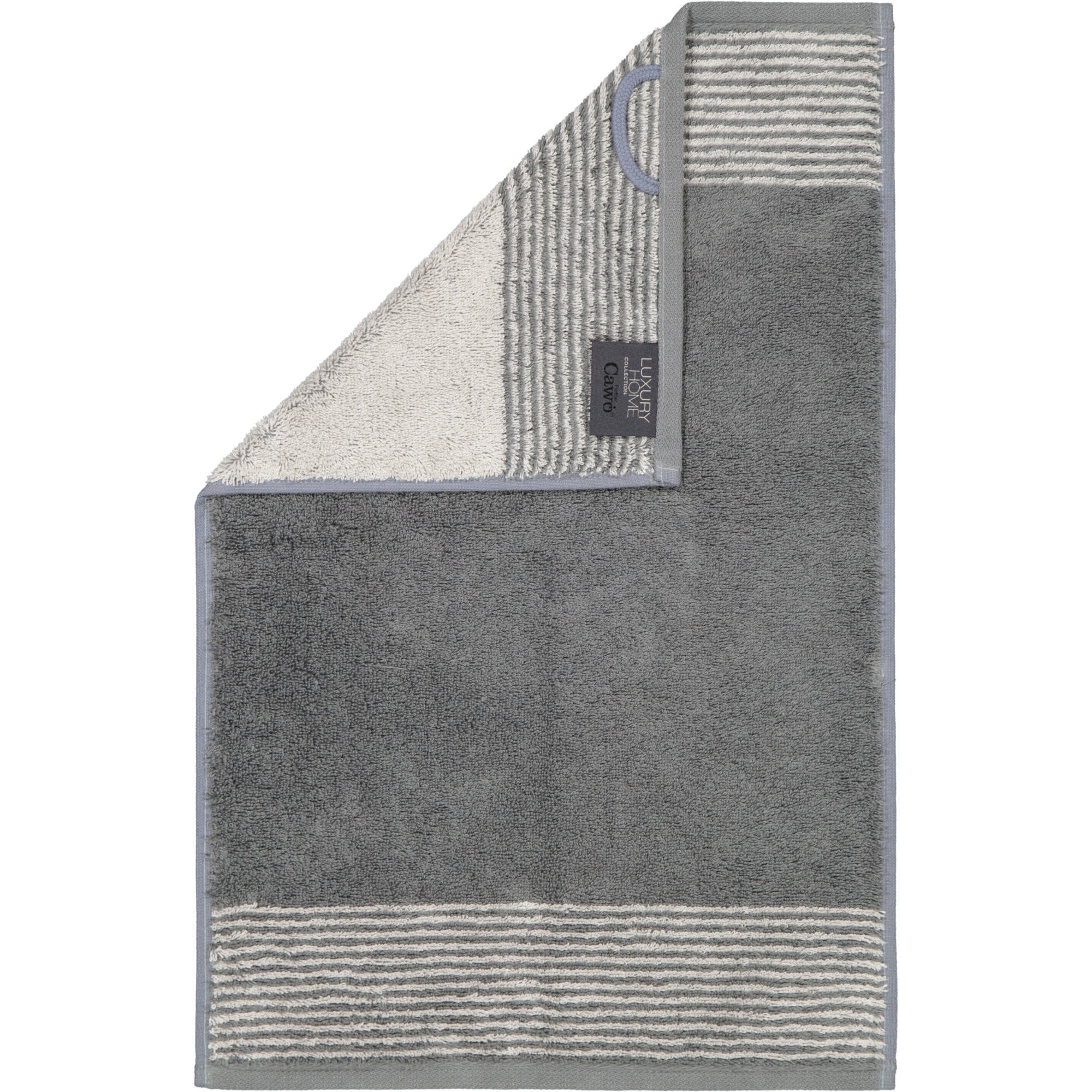 HANDTÜCHER LUXURY HOME TWO-TONE 590 SCHIEFER - 77 - Grau, Textil (30/50cm) - Cawö