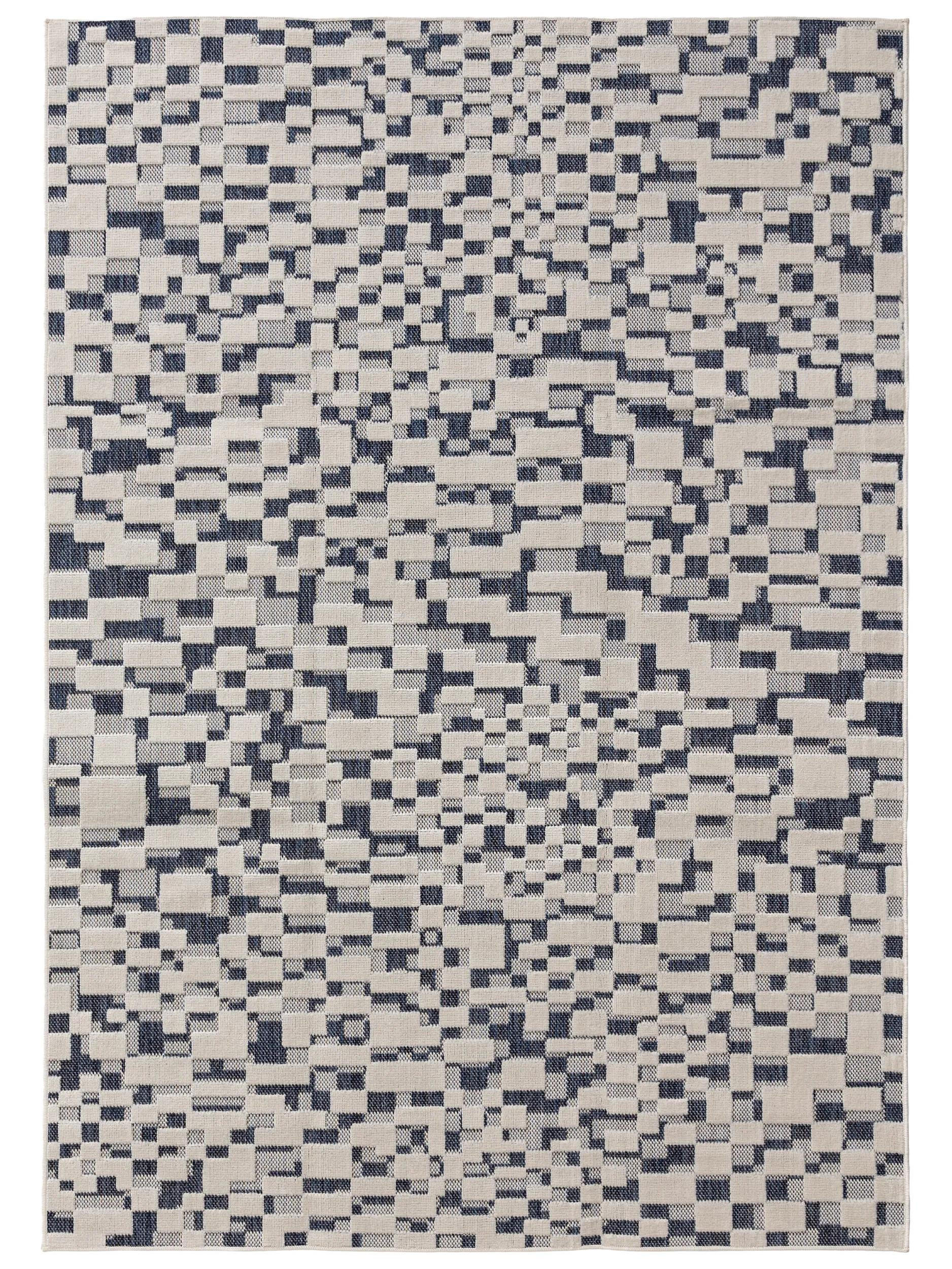 OUTDOORTEPPICH Kaleo Blau/Weiß 160x230 cm - Blau, Kunststoff (160/230cm) - benuta
