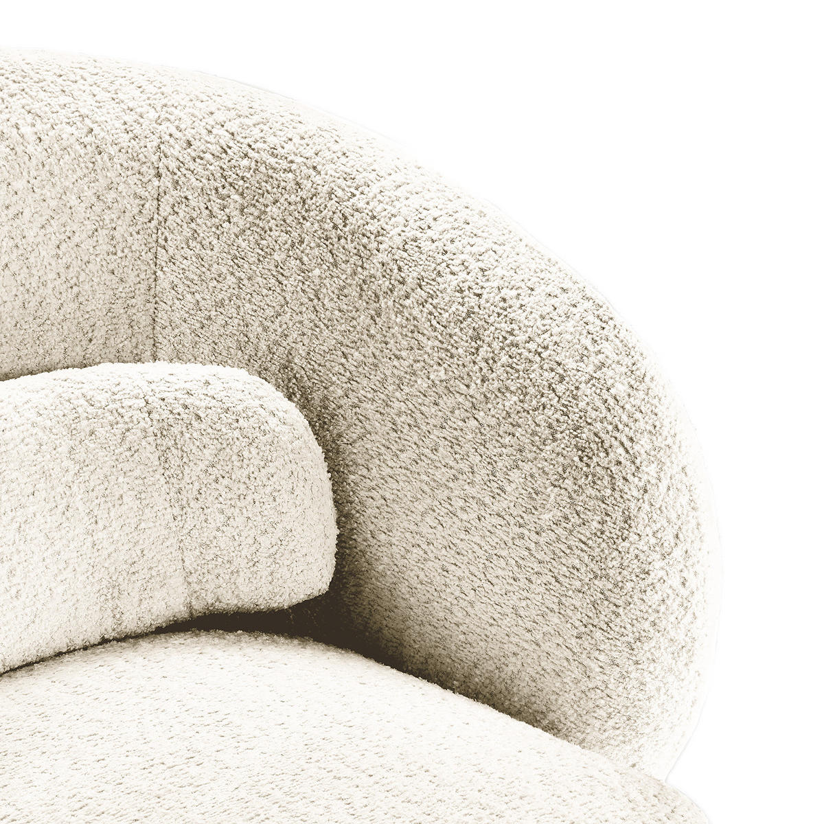 DREHBARER LOUNGESESSEL - Creme, Textil (76/76/71cm) - home24