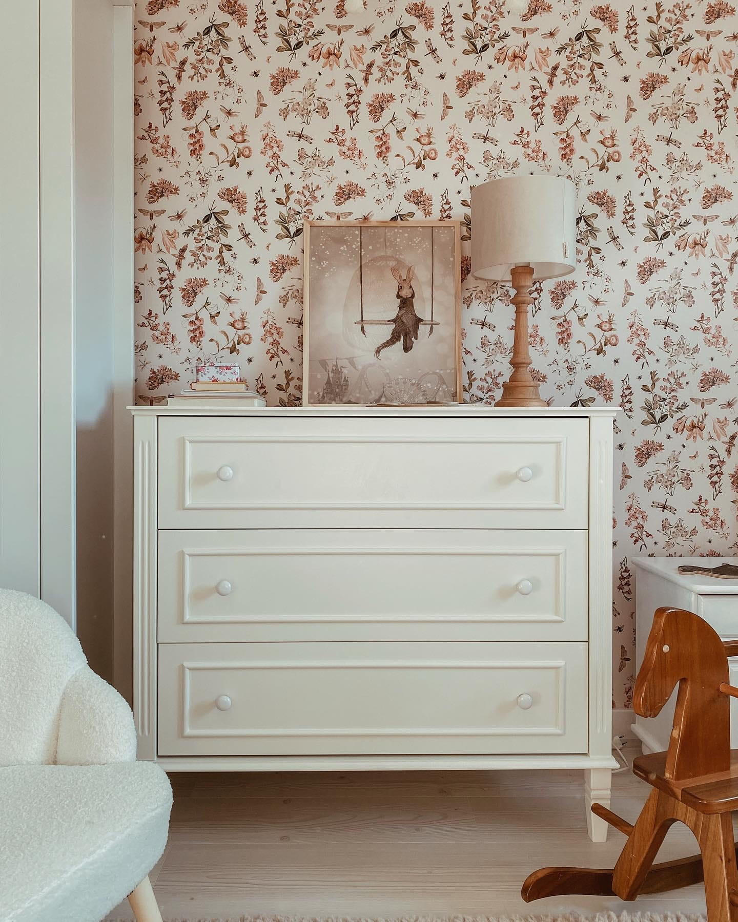 KINDERKOMMODE Bianka – Art-Deco-Stil für das Kinderzimmer - Weiß, Holzwerkstoff (100/90/53cm) - RAUMHIRSCH FURNITURE