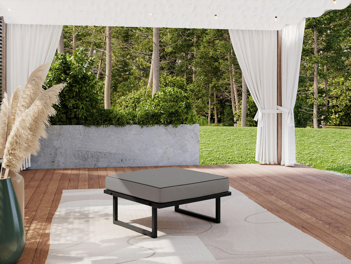 SITZHOCKER Elba - Grau - Grau, Textil (78/42/78cm) - MKS