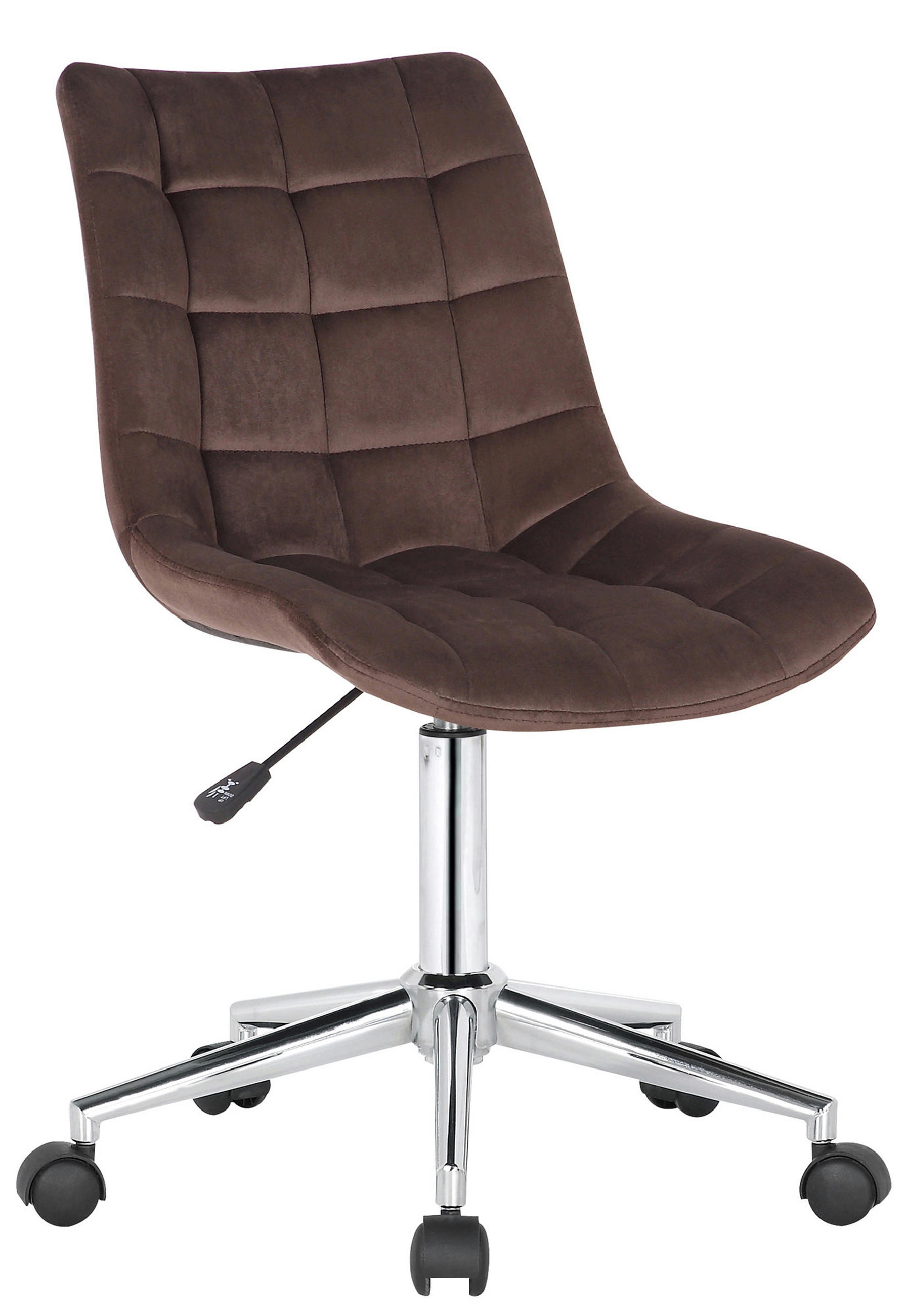 BÜROSTUHL Auronix Samt braun - Chromfarben/Braun, Metall (46/96/62cm) - TPFLiving