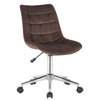 BÜROSTUHL Auronix Samt braun - Chromfarben/Braun, Metall (46/96/62cm) - TPFLiving