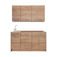 BUCATARIE SINGLE Fame-Line, Stejar auriu/Stejar auriu, 150 cm fără blat de lucru - stejar miere, compozit lemnos (150/81.2/51.6cm) - Vicco