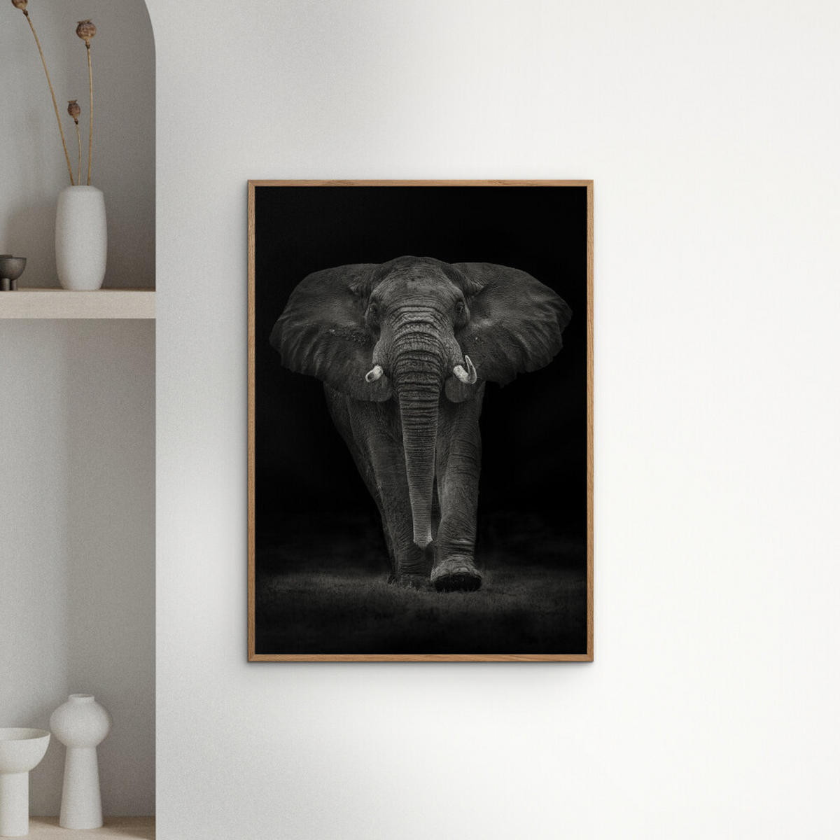 POSTER Mario Moreno - Ngorongoro Bull - Dunkelgrau, Papier (70/100/0.1cm) - Poster&Frame