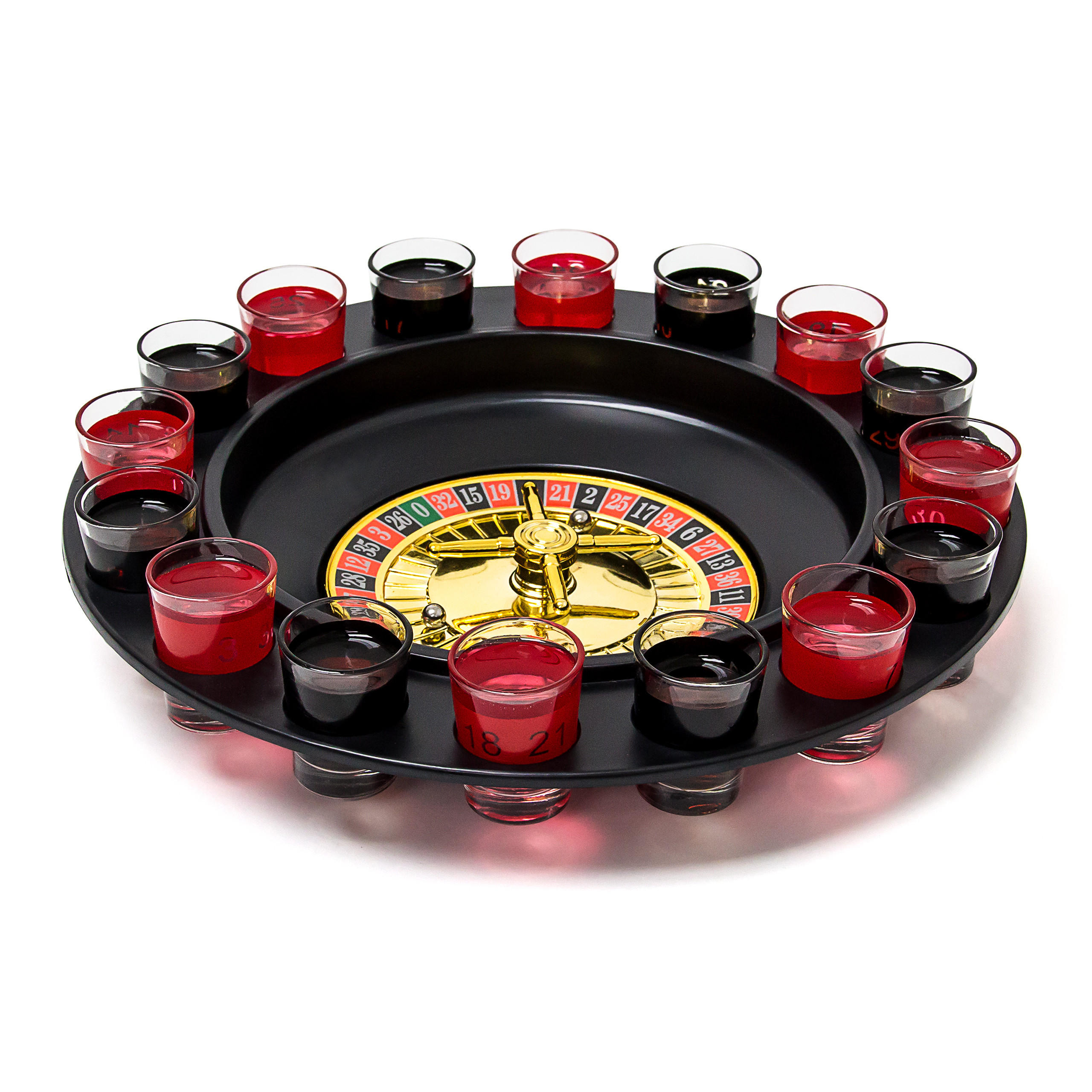 ROULETTE Trinkspiel - Multicolor, Glas/Kunststoff (30/30cm) - Relaxdays