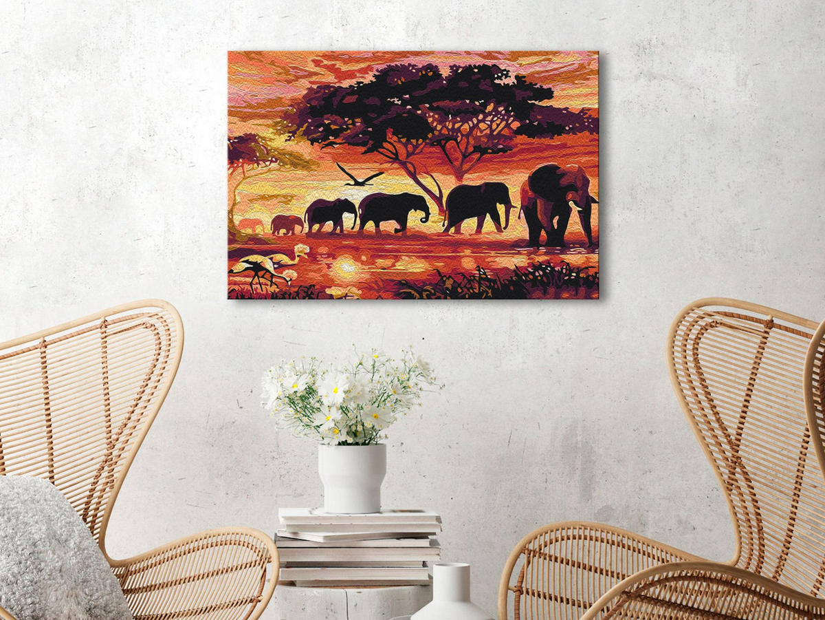 MALEN NACH ZAHLEN 50/40 cm - Multicolor, Textil (1.4/40cm) - KUNSTLOFT
