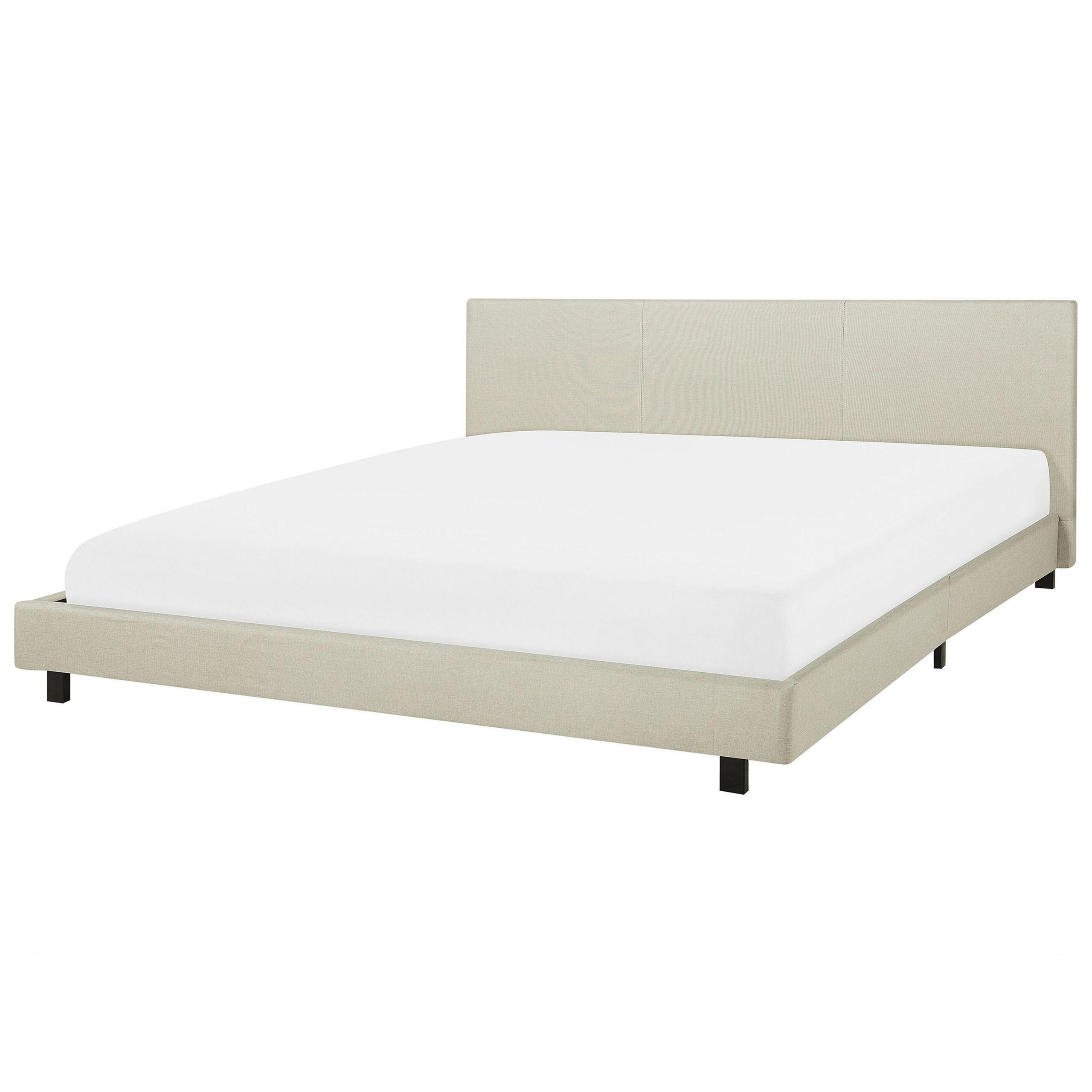 POLSTERBETT 180/200cm Beige Albi - Beige, Textil (180/200cm) - Beliani