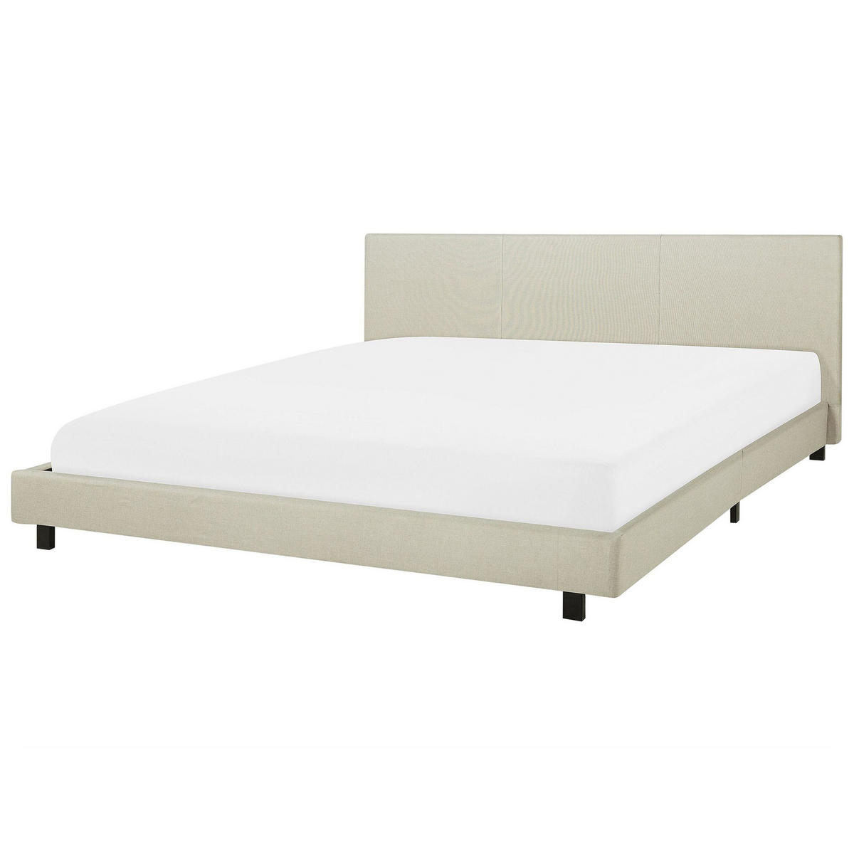 POLSTERBETT 180/200cm Beige Albi - Beige, Textil (180/200cm) - Beliani