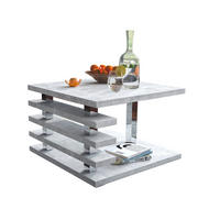COUCHTISCH quadratisch Beton - Hellgrau, Holzwerkstoff (60/60/40cm) - designimpex