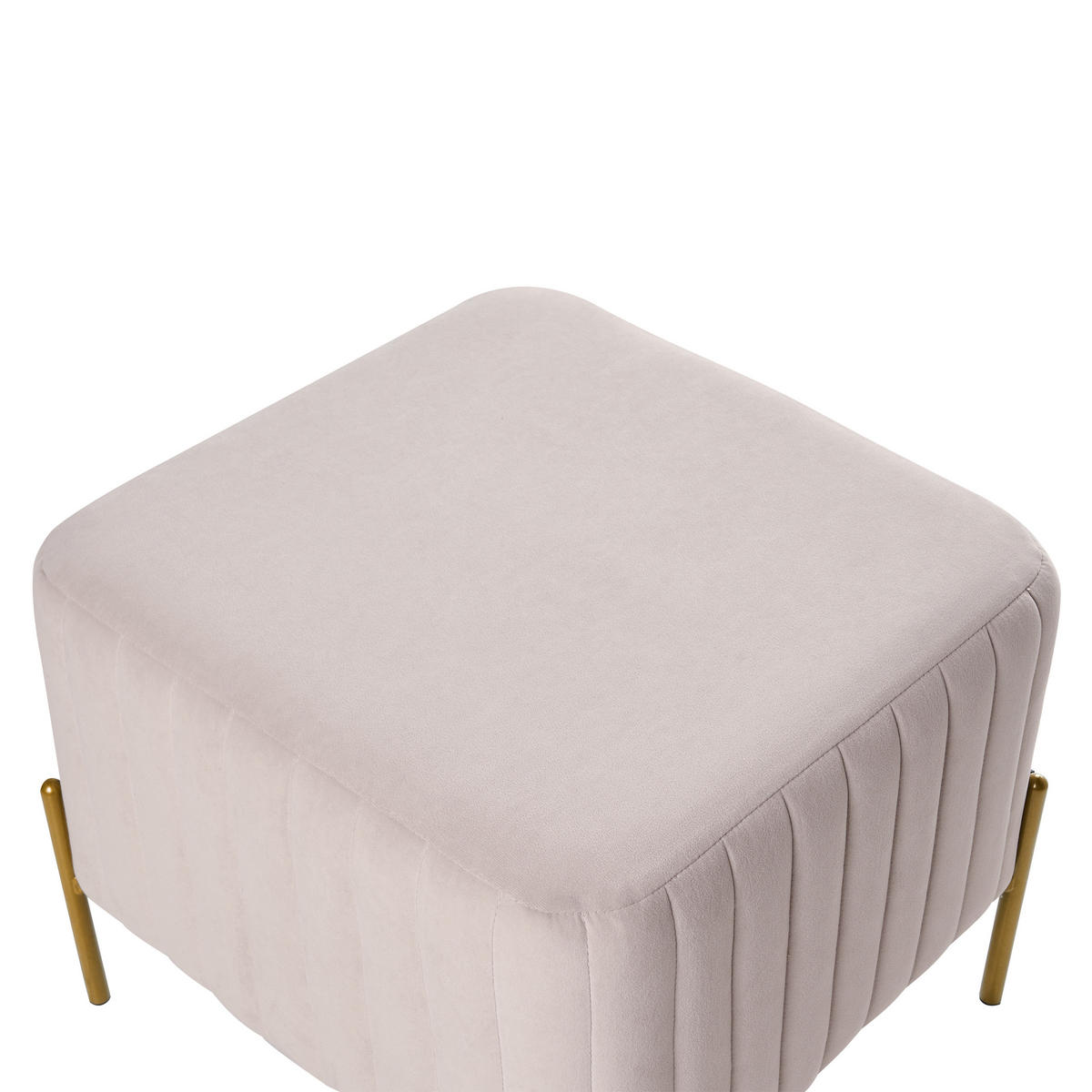 TABURET catifea taupe Utah - taupe, material textil (47/43/47cm) - Beliani