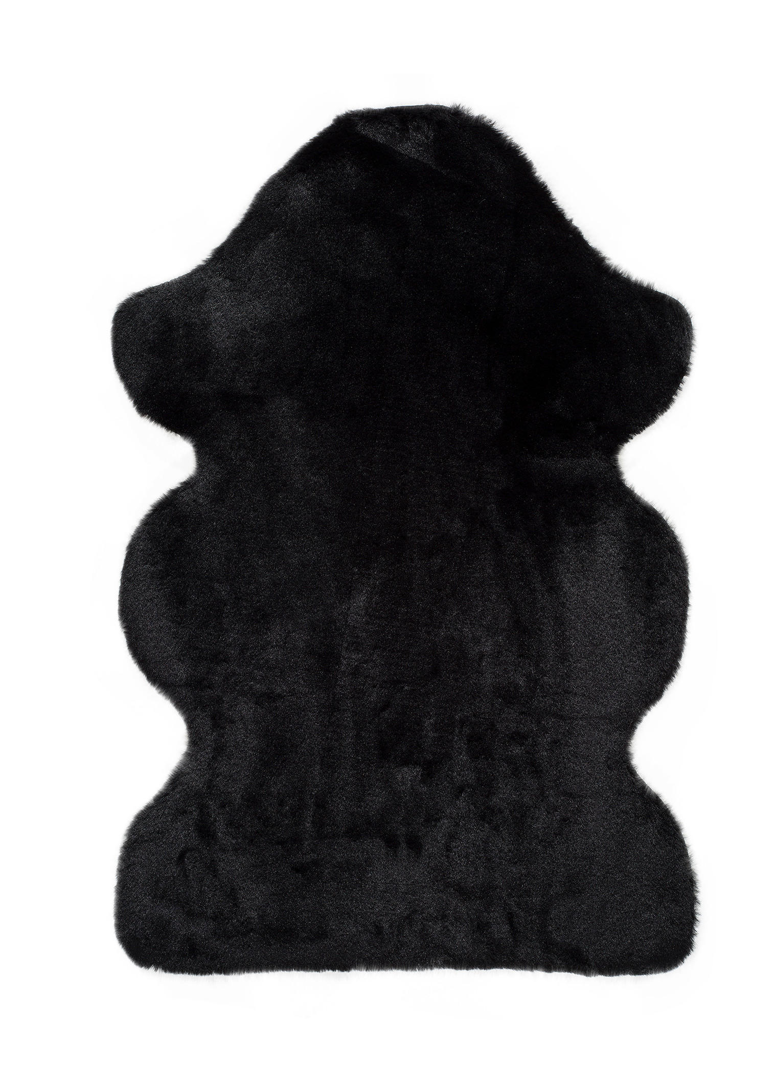 KUNSTFELL waschbar Schwarz Fox 60/90 cm - Schwarz, Textil (60/90cm) - Atticgo