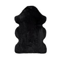 KUNSTFELL waschbar Schwarz Fox 60/90 cm - Schwarz, Textil (60/90cm) - Atticgo