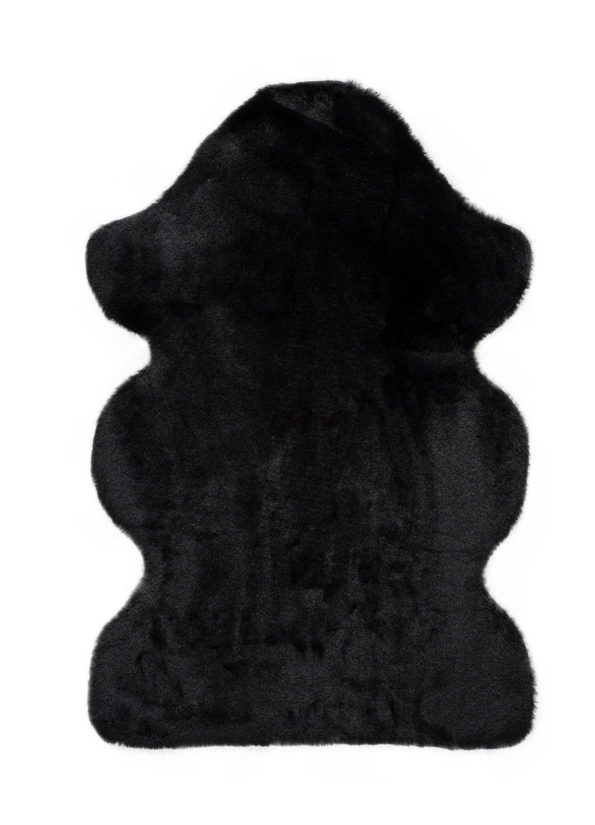 KUNSTFELL waschbar Schwarz Fox 60/90 cm - Schwarz, Textil (60/90cm) - Atticgo