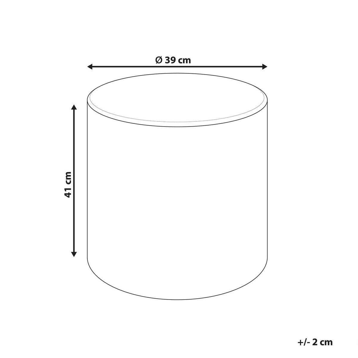POUF Moab 39/39/41 cm - Weiß, Textil (39/41/39cm) - Beliani
