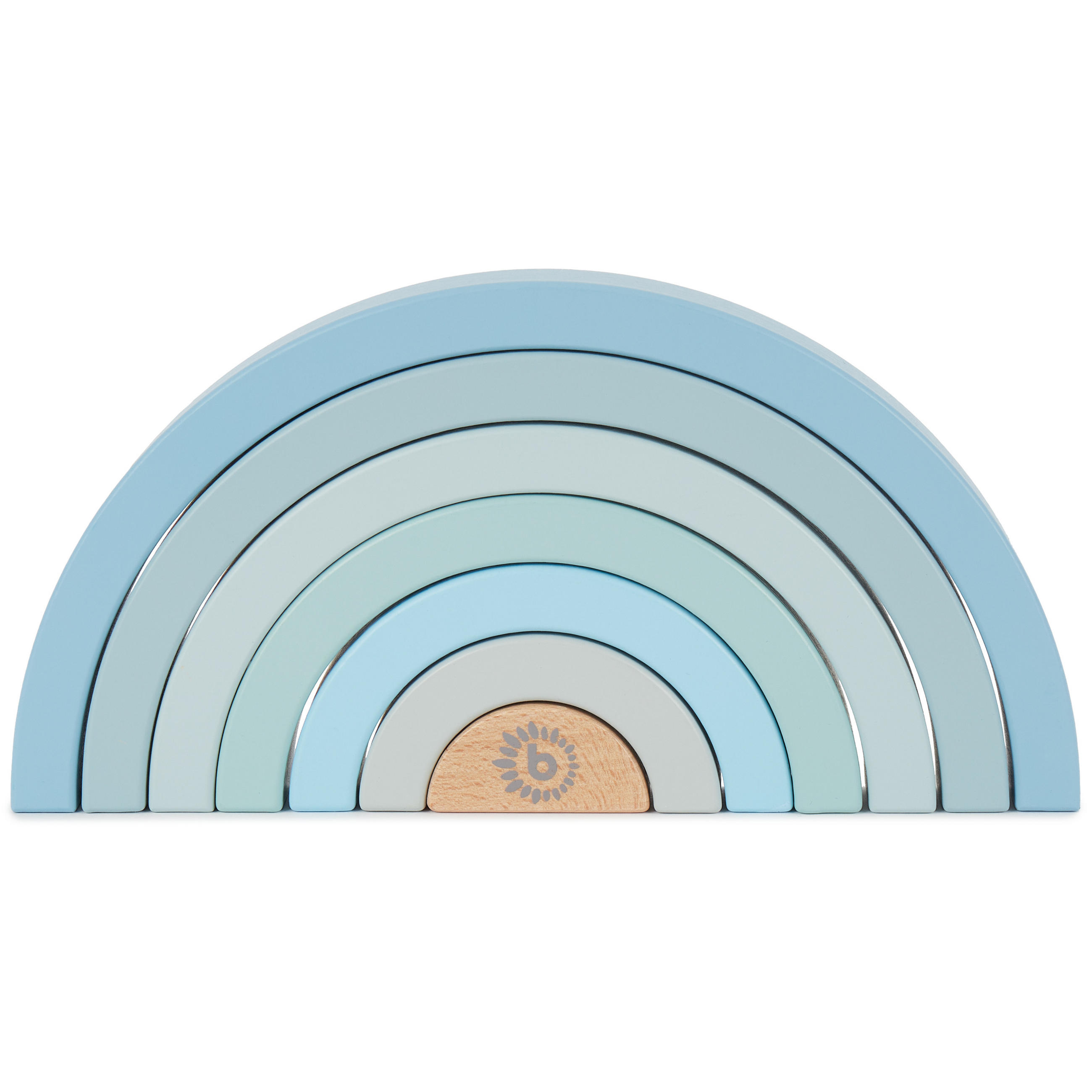 REGENBOGEN aus Holz - ab 12 Monate - Blau, Holz (12.1/24.2cm) - Bieco Spielwaren