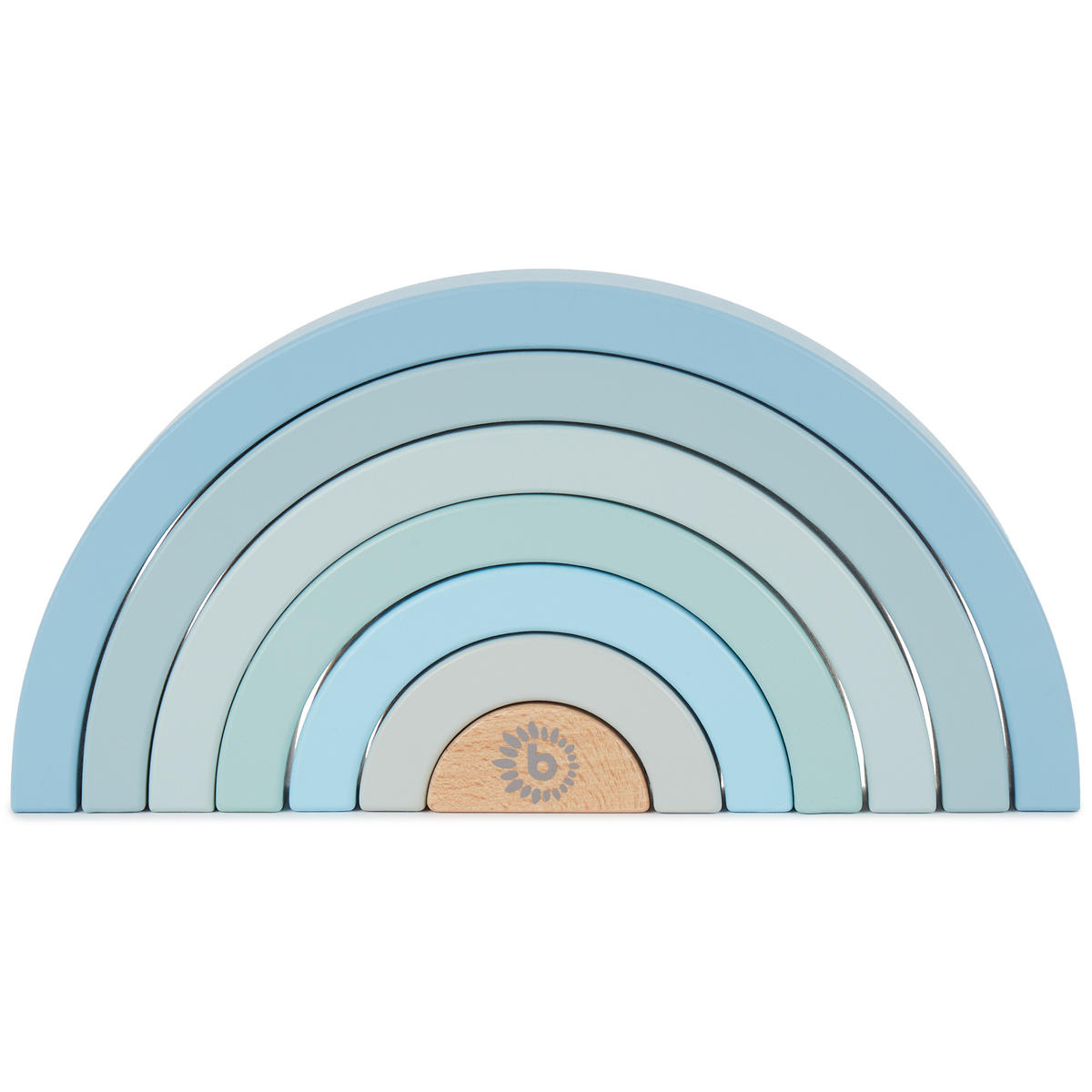 REGENBOGEN aus Holz - ab 12 Monate - Blau, Holz (12.1/24.2cm) - Bieco Spielwaren