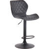 BARHOCKER Lederlook schwarz - Schwarz, Textil/Metall (47/88/51cm) - CLP