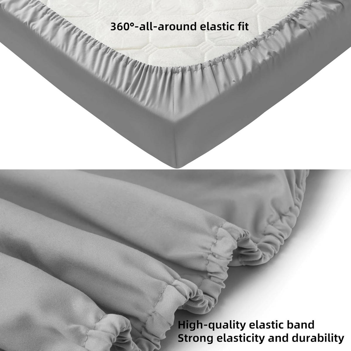 SPANNBETTLAKEN-150*200*5-28CM-GRAU - Grau, Textil (150/200cm)
