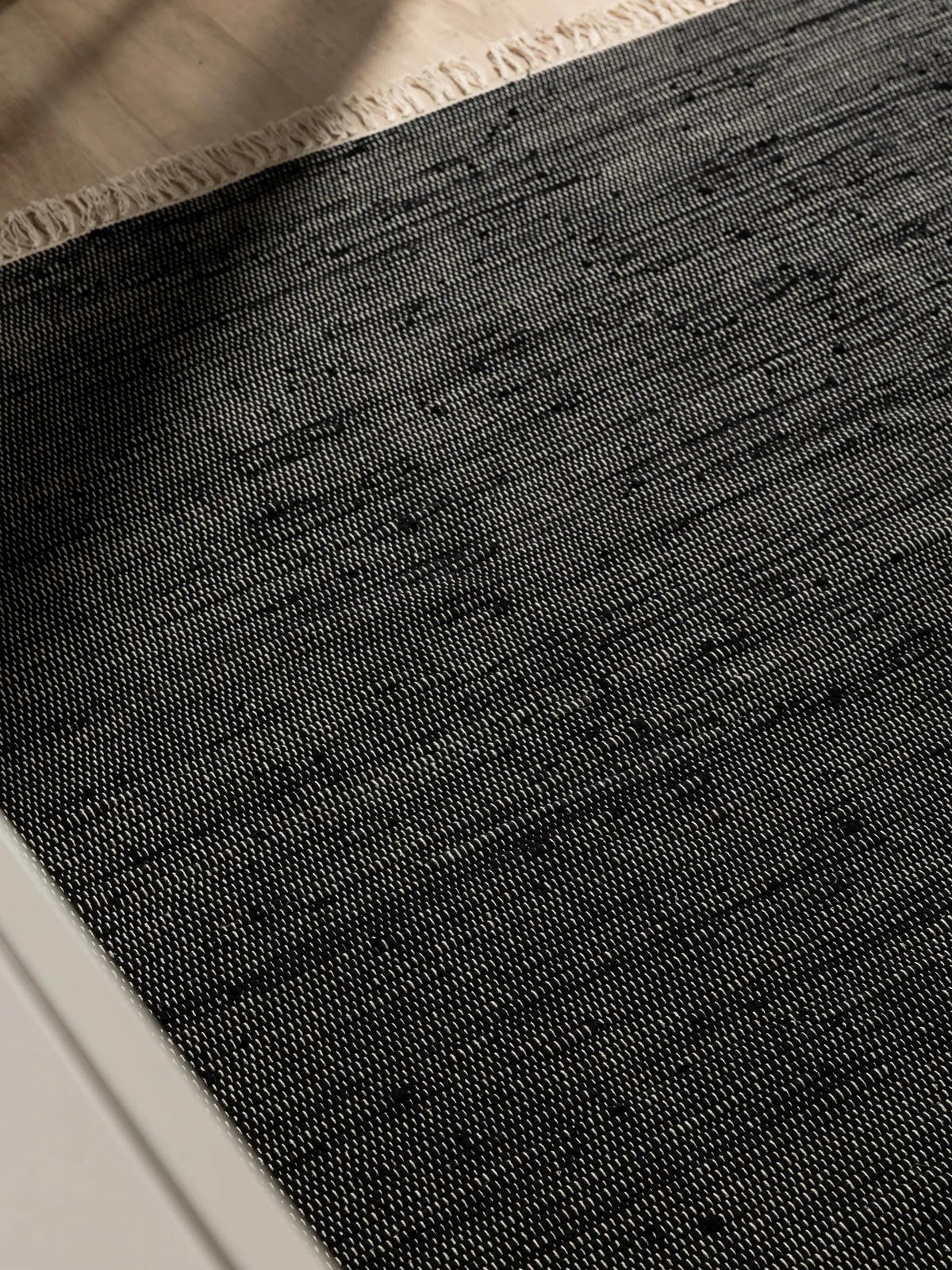 TEPPICH aus recyceltem Material Tom Schwarz 60x100 cm - Schwarz, Textil (60/100cm) - benuta Pop