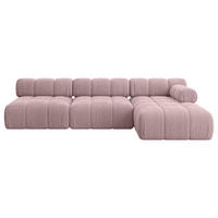 ECKSOFA modulares Sofa Razon-L2 - 285x160x70 cm Rosa Cord - Rosa, Holzwerkstoff/Textil (285/160cm) - ALTDECOR