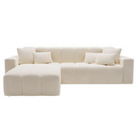 ECKSOFA Nork Creme Links - Creme, Holz/Textil (180/265cm) - Graingold