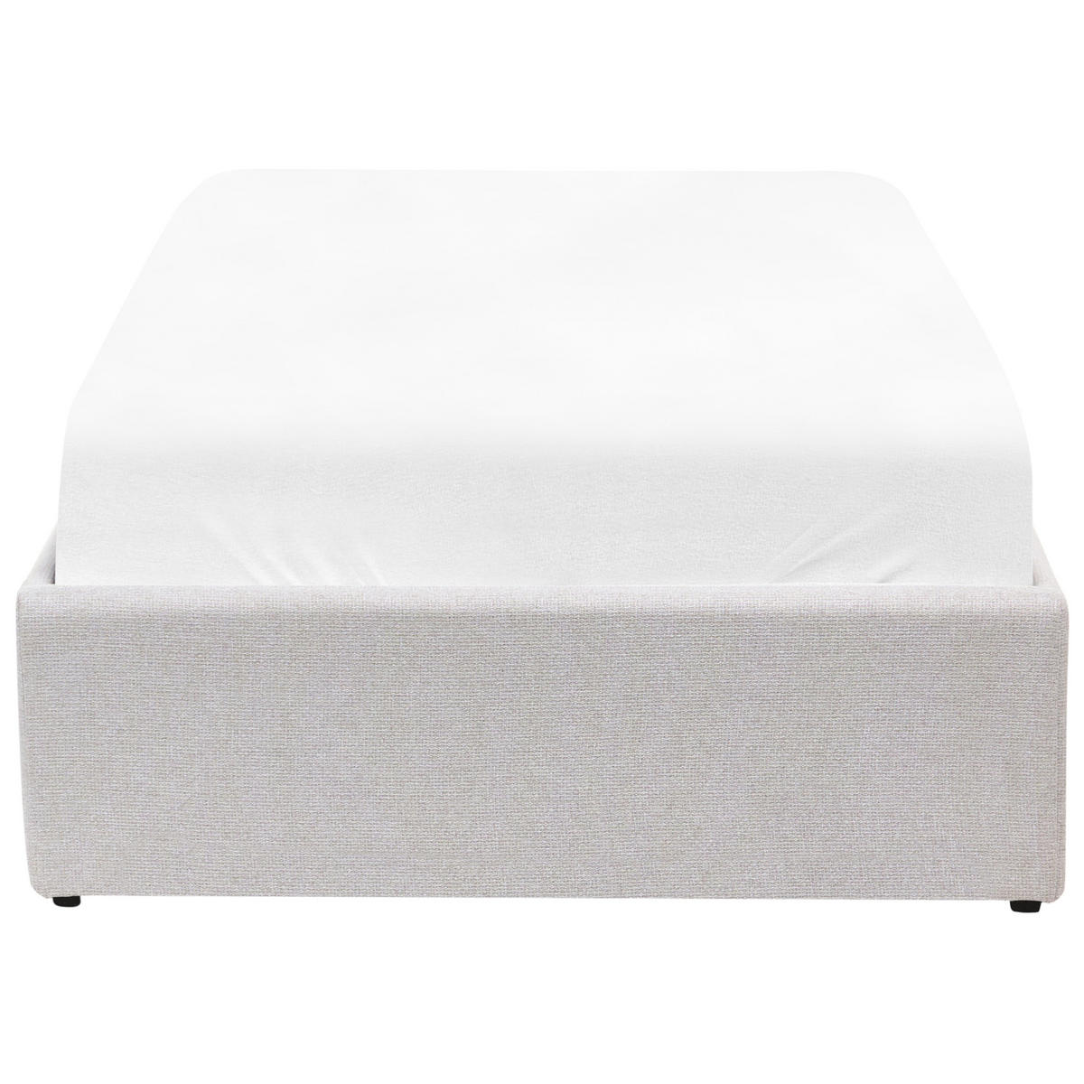 POLSTERBETT Grau 90/200 cm Dinan - Grau, Holz/Textil (90/200cm) - Beliani