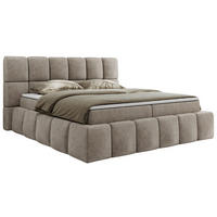 BOXBETT NIRA 160/200 - Beige Strukture - H4 - Beige, Holz/Textil (160/200cm) - MKS