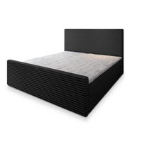 POSTEL BOXSPRING BRENTO 160x200 cm, s matrací a úložným prostorem, černá - černá, kompozitní dřevo/textil (160/200cm) - MASSENO