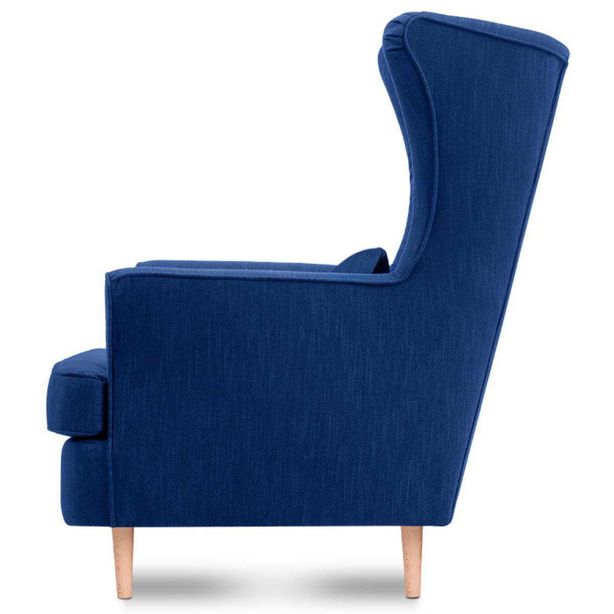 OHRENSESSEL STRALIS inklusive dekorativem Kissen, Marineblau - Blau/Dunkelblau, Textil (82/108/80cm) - KONSIMO®