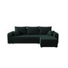 ECKSOFA HEWLET L BIS Zoom 10 Rechts mit Schlaffunktion - Dunkelgrün, Textil (240/140cm) - Bedante
