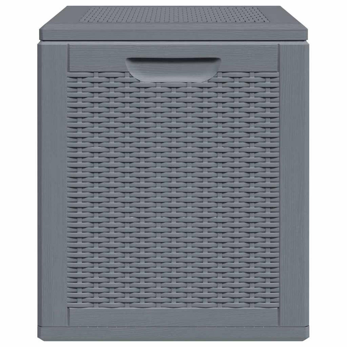 GARTENBOX Grau PP Rattan 90 L - Grau, Kunststoff (43/51/44cm) - vidaXL
