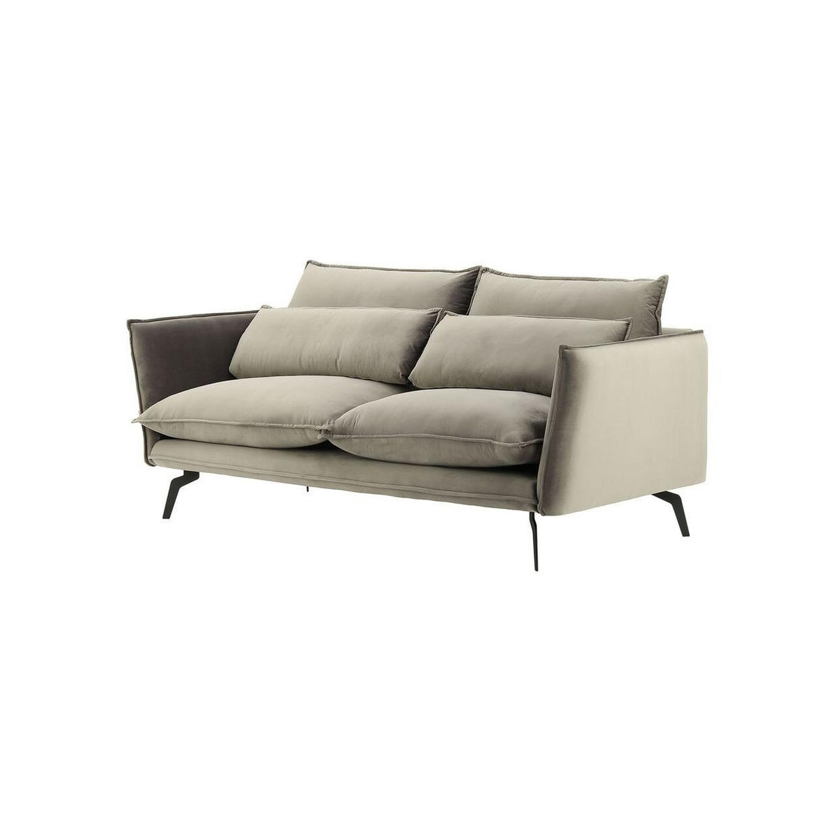 SOFA Layla 2,5-Sitzer-Velluto 17 - Braun, Holz/Textil (197/95/98cm)