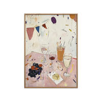 POSTER mit Rahmen Treechild - Party Time No 1 - Eichefarben/Multicolor, Holz/Papier (70/100cm) - Poster&Frame