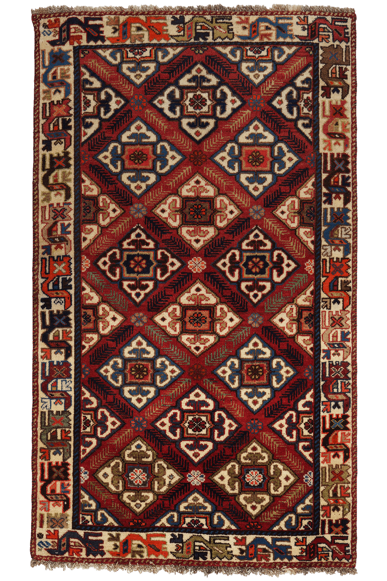 ORIENTTEPPICH handgeknüpft Gashgai Rot 163/95 cm Schurwolle - Rot, Textil (95/163cm) - Looma
