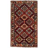 ORIENTTEPPICH handgeknüpft Gashgai Rot 163/95 cm Schurwolle - Rot, Textil (95/163cm) - Looma