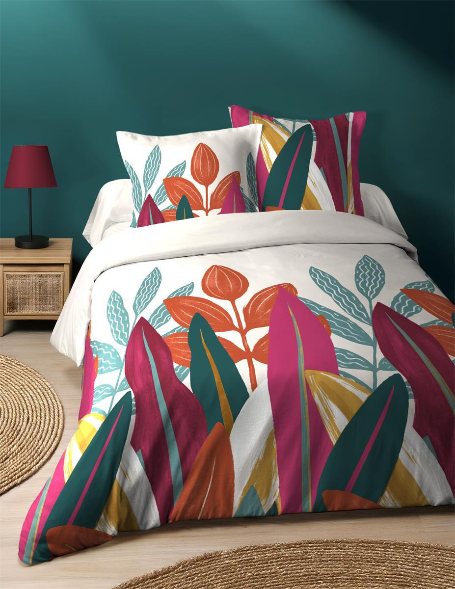 BETTWÄSCHE-SET Baumwolle Malgache 240/220 cm - Multicolor, Naturmaterialien (220/240cm)