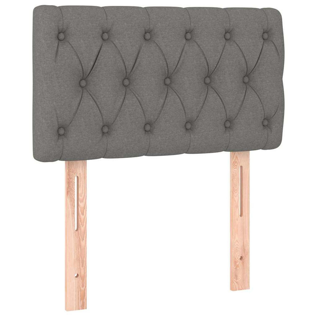 BOXSPRINGBETT 80/200 Cm Grau Gewebe - Grau, Textil (80/203cm) - vidaXL
