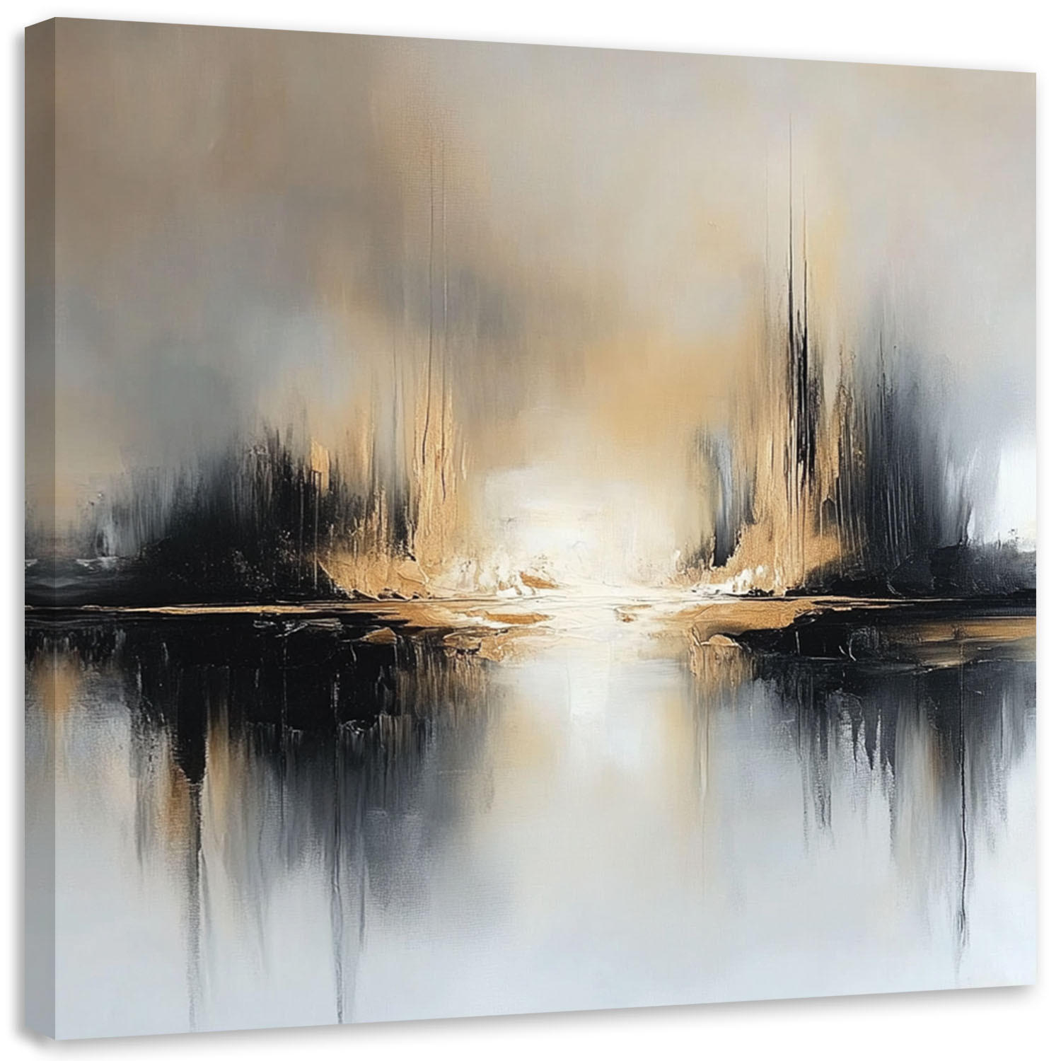 Feeby Leinwandbild Beige 30x30 cm