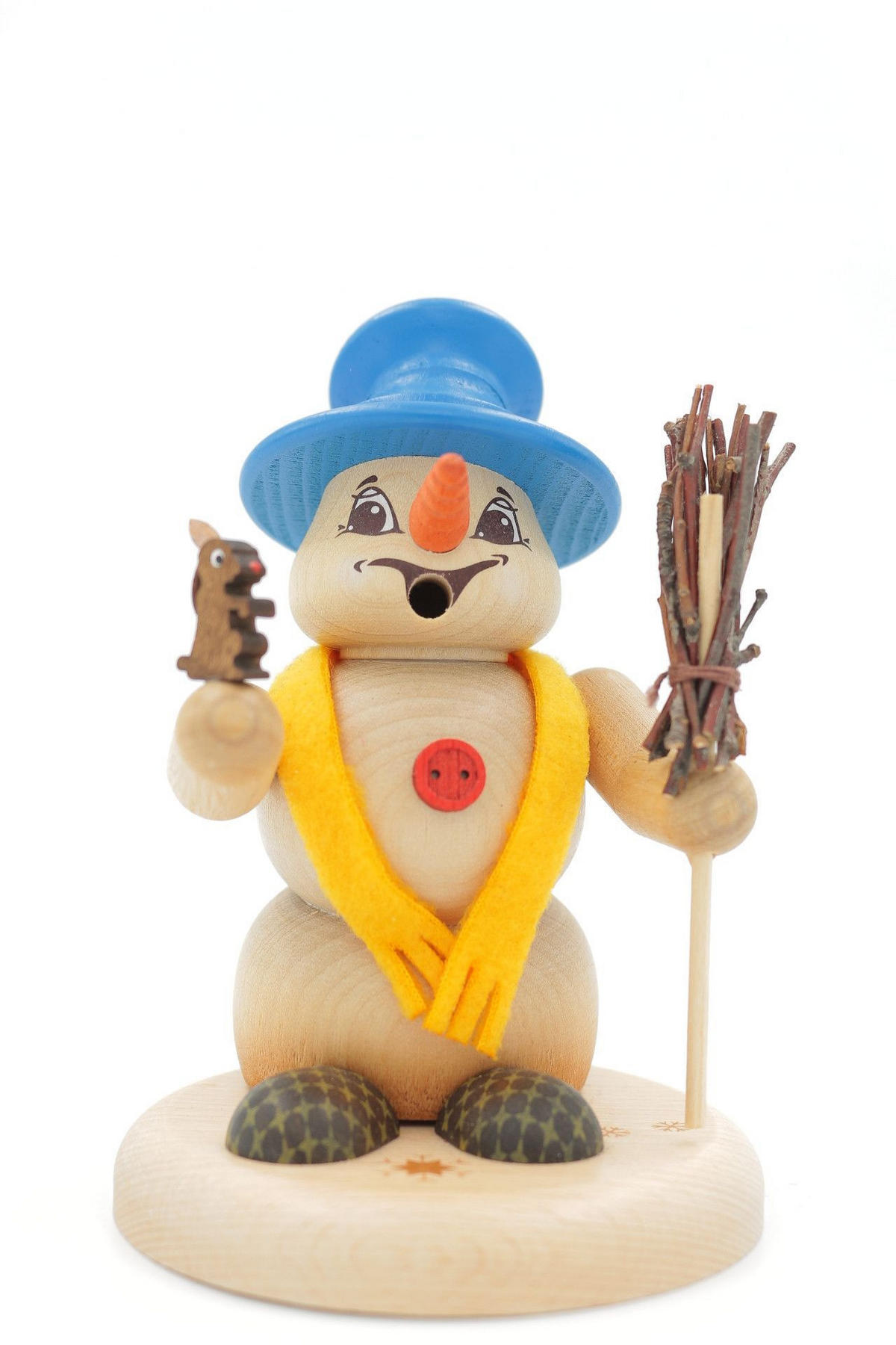 RAUCHFIGUR Scheemann Natur mit Hase 13 cm - Multicolor, Holz (10/13/0.1cm)